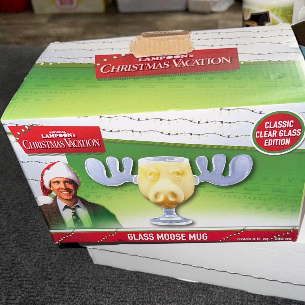 National Lampoons Christmas Vacation Glass Moose Mug 8oz
